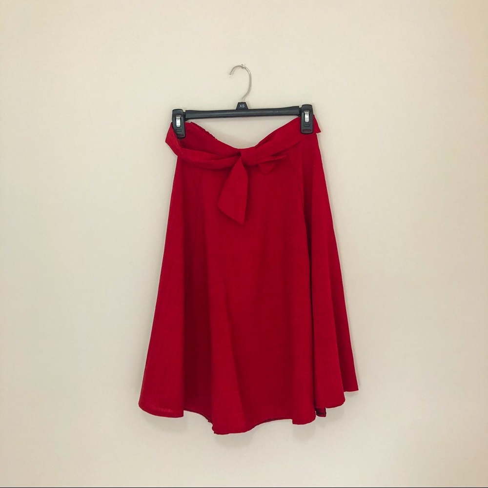 mid-length flowy skirt